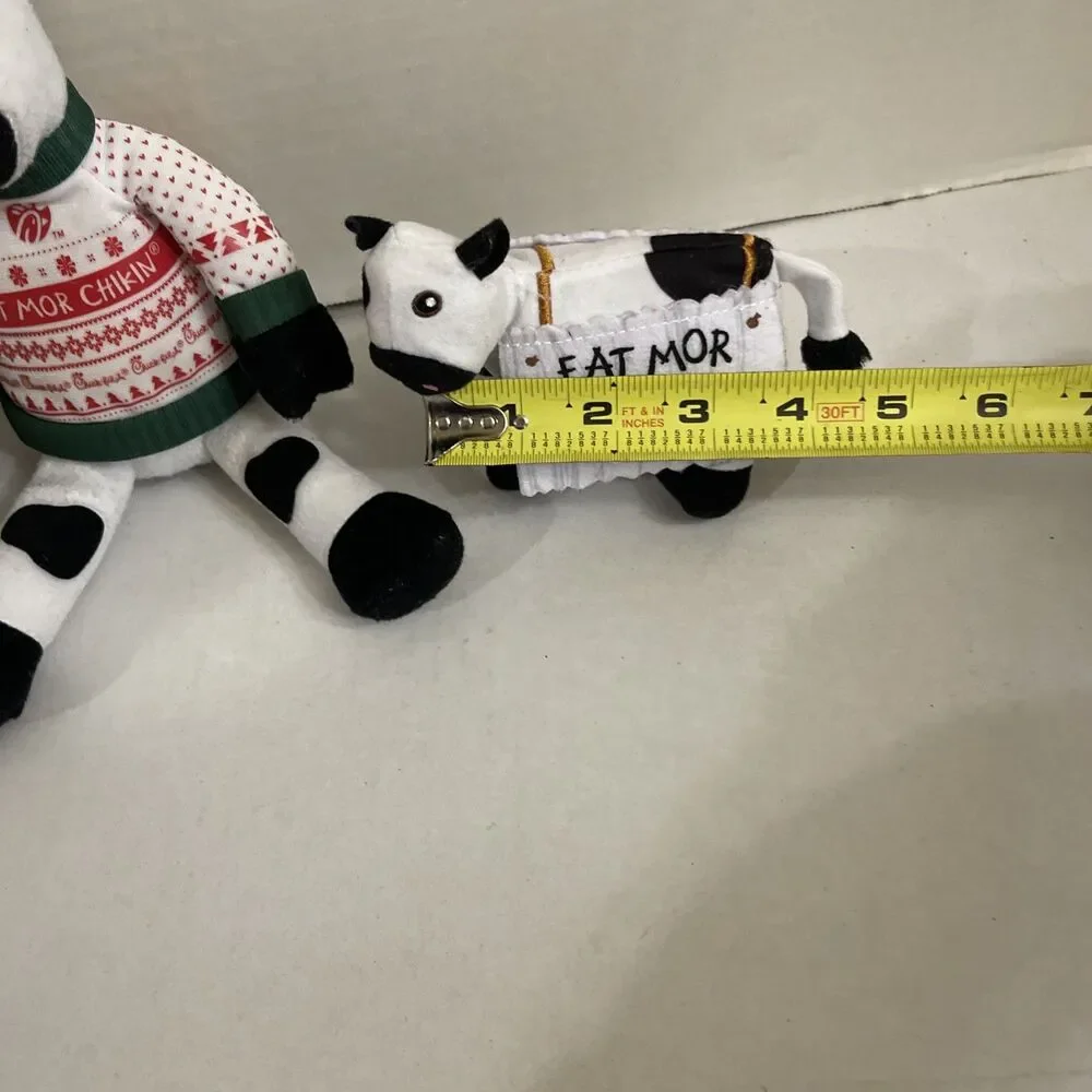 Lot Of 3 Chickfilla Eat More Chicken Cow Plush Advertising Stuffed Animals